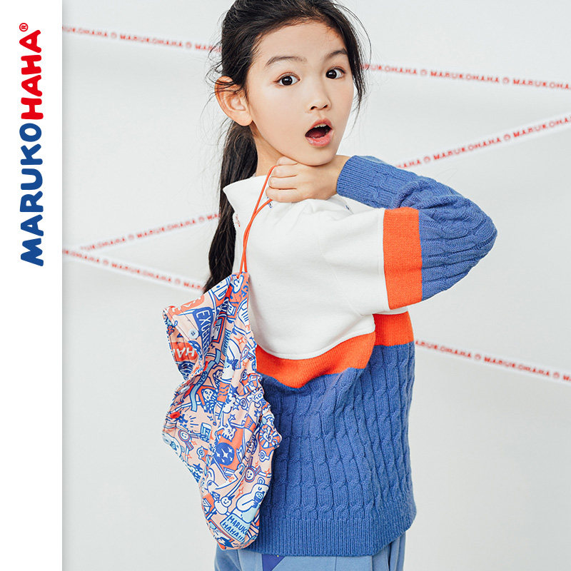 Toothpick pills and small guys girl's thick T-shirt The big boy wool thread splicing boy loose blouses