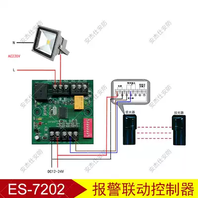 Security accessories ES7202 Alarm linkage module Lighting control delay relay Field intelligent alarm