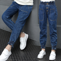 7 Girls Cowboy Long Pants 2021 New Children 5 Years Old Spring and Autumn Dress 8 Girls 6 Foreign Style 4 Outside Wear Spring 9 Fashion