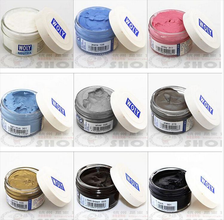 nước lau giày vải Đức nhập khẩu chăm sóc da WOLY7070 kem dưỡng ẩm da giày da dầu dầu với bổ sung màu duy trì nuôi dưỡng - Nội thất / Chăm sóc da 	xi đánh giày áo da