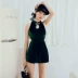 Đồ bơi hàn quốc nữ ôm sát bụng thon gọn nhung retro gợi cảm ngực nhỏ tập hợp áo tắm spa của sinh viên - Bộ đồ bơi hai mảnh áo hai mảnh Bộ đồ bơi hai mảnh