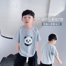 (Seven-fold back) boys summer clothing short sleeves CUHK Scout pure cotton T-shirt Child Han version Ocean Jacket Tide