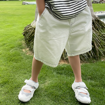 (Seven Fold Back) Boy Thin Children 50% Pants Summer Dress New CUHK Child Sports Pure Cotton Casual Shorts