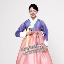 South Korea imported fabric ladies hanbok computer embroidered hanbok Korean Korean hanbok stage performance suit 001