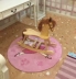 Pink Princess Children Cartoon IKEA Thảm Phòng khách Phòng ngủ Đầu giường Hướng dẫn sử dụng Thảm acrylic tròn Tùy chỉnh - Thảm