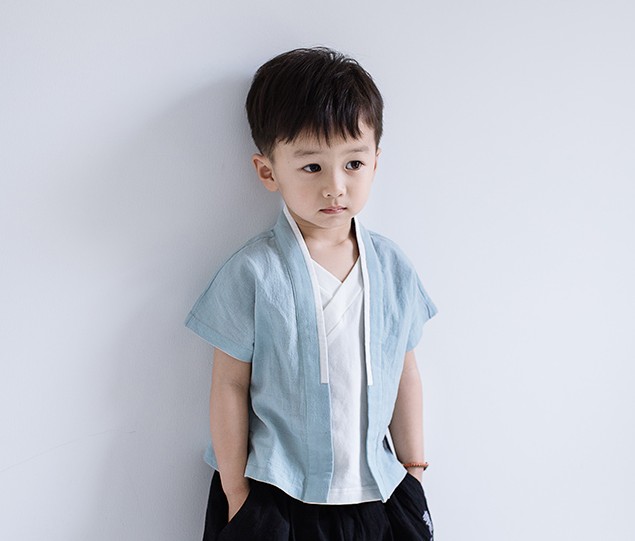 Boys Han quần áo Trung Quốc Xia gió giả hai mảnh quần đèn lồng nam áo khoác kho báu retro Tang phù hợp với trẻ em già.