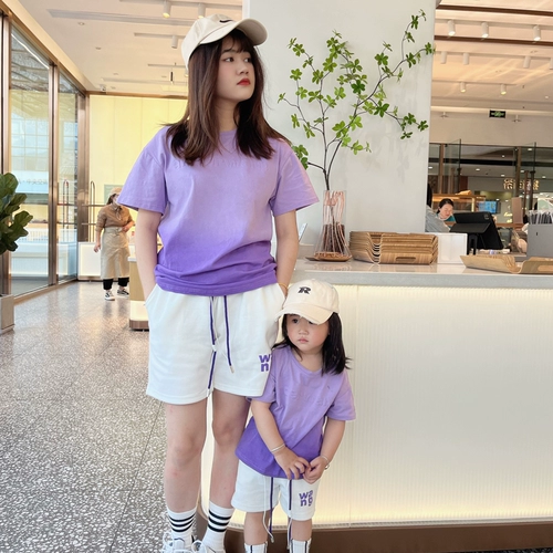 Спортивная пижама для мальчиков, летняя футболка, семейный стиль, короткий рукав