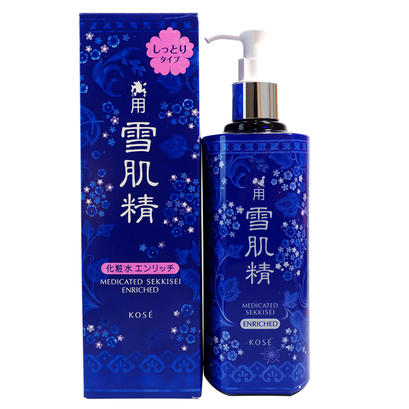 日本KOSE 雪肌精化妆水500ml 粉色滋润型 圣诞雪花限量版现货