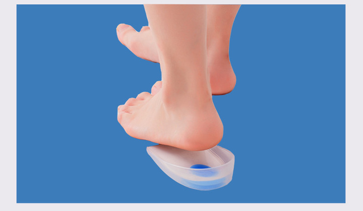 包邮 mất sức khỏe silicone gót đau đế sau khi gót đờm đờm mềm Shu nam giới và phụ nữ nửa pad đau miếng lót gót giày