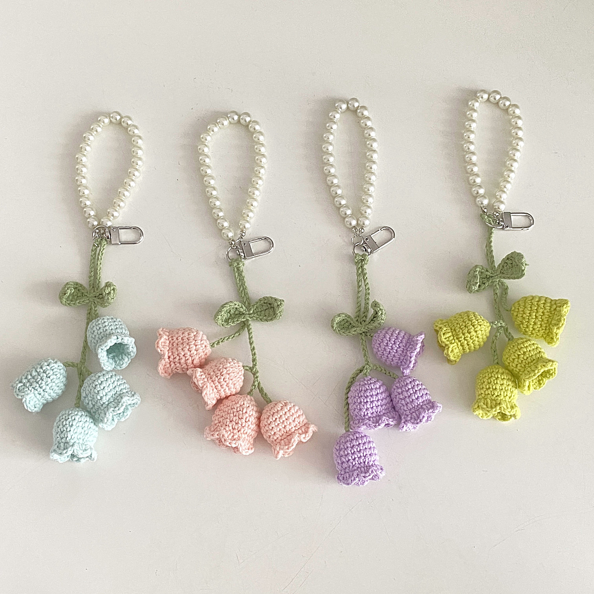 Cute Flower Yarn Women's Keychain display picture 7