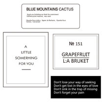 ins Hanfeng sticker brown bottle envelope sticker photo match card black and white English simple adhesive hemp rope variety