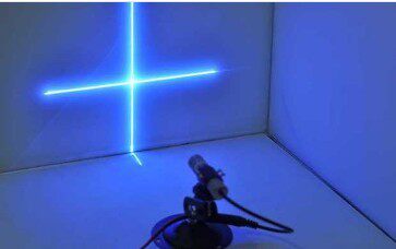 Foot Power 200mW Laser Module 405nm Blue Purple Light Laser Cross Line Reticle Adjustable Focal Length