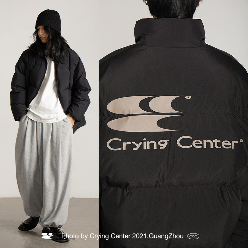 (Tide WOO exclusive) CryingCenter casually put on can go out black super thick warm down jacket