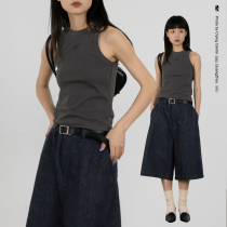 CryingCenter basic off-white I-shaped wide-brimmed Rowan bottoming vest Crying Center