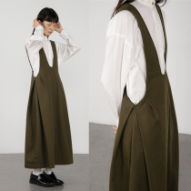 CryingCenter Japanese casual cute army green suspender skirt can be worn on both sides Crying Center