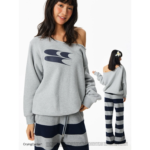 CryingCenter Флисовая толстовка для отдыха, осенний лонгслив, с печатью вашего логотипа, по фигуре