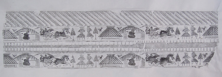 There is no juvenile affair in the chest, and there are cars and horses in front of the door---- Han 