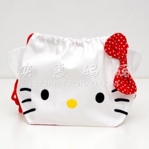 Import Special Price Spot Japon Hello Kitty Cute Face Type Butterfly Knot Lunch Bag Lunch Bag