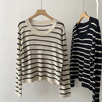 Модный лонгслив, дизайнерский свитер, термобелье, круглый воротник, свободный крой, в корейском стиле, осенний