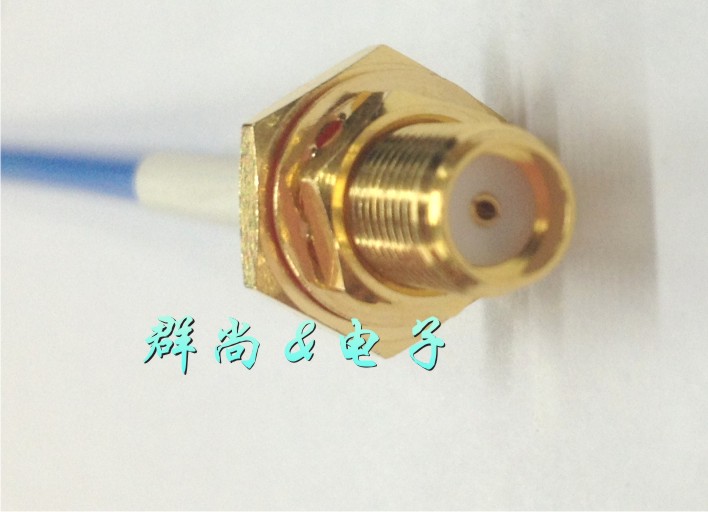 Imported SMA waterproof female head (outer screw inner hole) American standard RG405 cable single head line 0-18G
