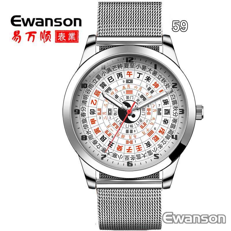 12 Zodiac Signs, Zodiac Animals, Sixty Zodiac Divination Symbols, Three Harmonious Combinations, Compass, Solar Terms, Divine Generals, Bagua, Qiyun, Chinese Style Culture Watch