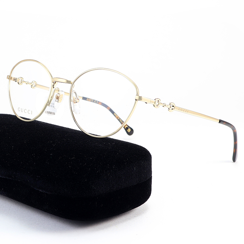 Gucci Gucci Eyeglass Frame Gg1699O Horsebit Logo Metal Small Frame Fashionable and Elegant Cat-Eye Lightweight Frame