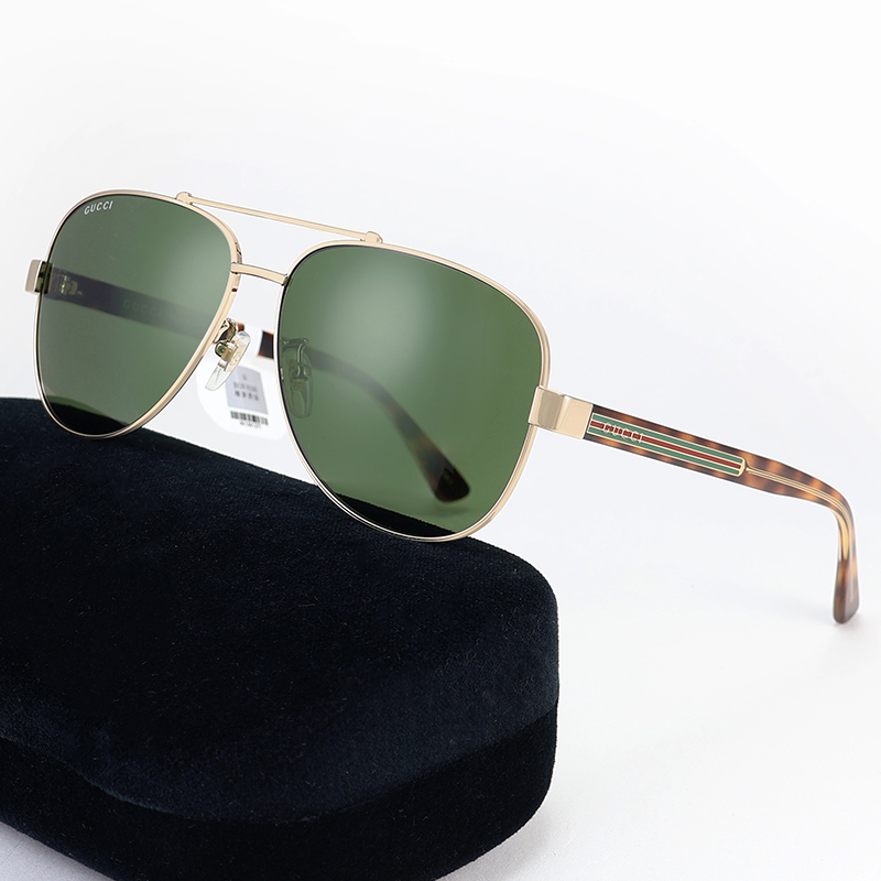 Gucci Uv Protection Polarized Sunglasses Gg0528S Driving Glasses Aviator Style Unisex Sunglasses