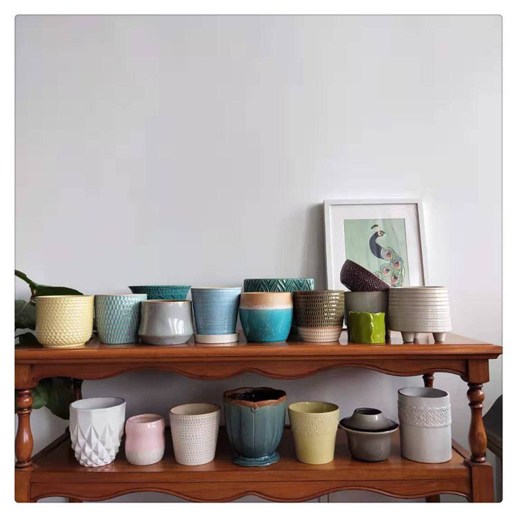 Research and planting space] foreign trade orphan flower pot flower pot color export flick sample designer model flower arrangement green dill