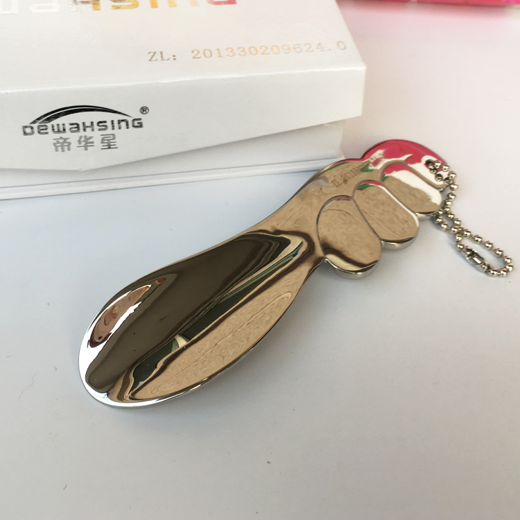 Portable metal shoehorn trumpet lazy shoe lifter stainless steel short shoehorn creative shoe lifter
