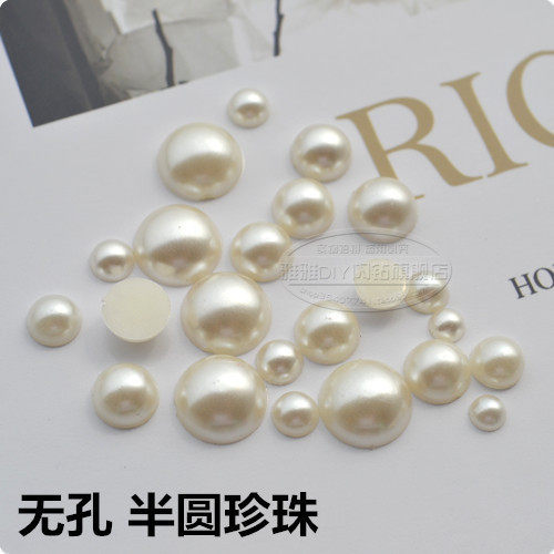 Half Pearl Circular Flat Nail Patches Cell Phone Cases Wedding Heel Stickers Diamond Hair Accessories DIY Handmade Accessories Materials
