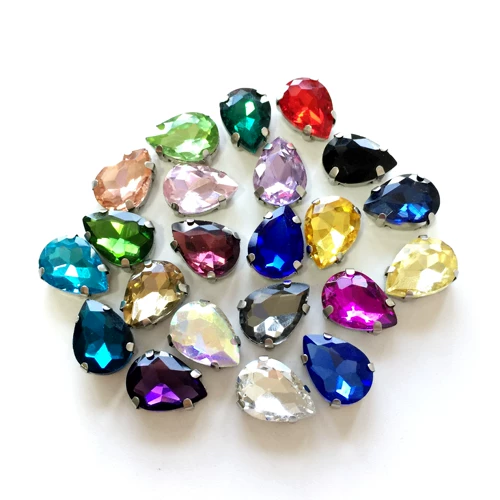 10*14 капель ручной швейной буровой одежды Женская добавка страза