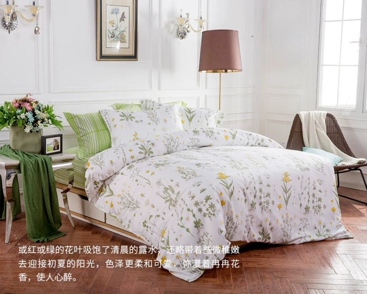 Yêu thích hơn khi mặc bốn bộ chính hãng 1.8M mùa thu và mùa đông dày ấm áp bộ nhung kim cương 4 món 1,5 m 1,2