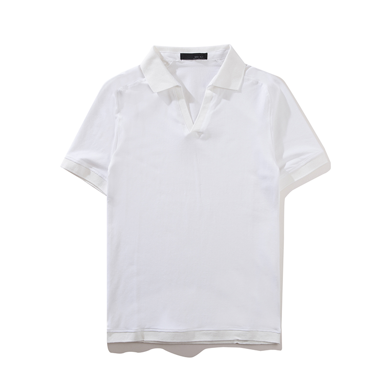 Đi thuyền tự chế 8 màu đan rắn màu ngắn tay áo polo Thanh niên lớn Slim ve áo Áo thun áo thun nam quần áo polo nam