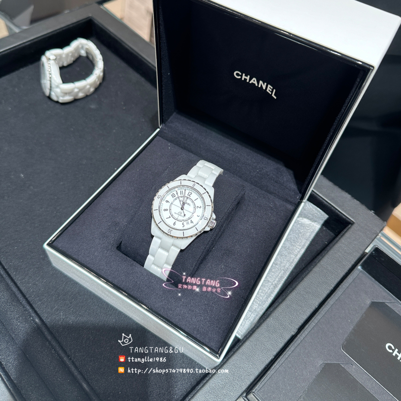 Chanel Classic J12 White Ceramic 38mm Double C Transparent Back Mechanical Watch Women's Watch Chanel Classic J12 White Ceramic 38mm Double C Transparent Back Mechanical Watch Women's Watch