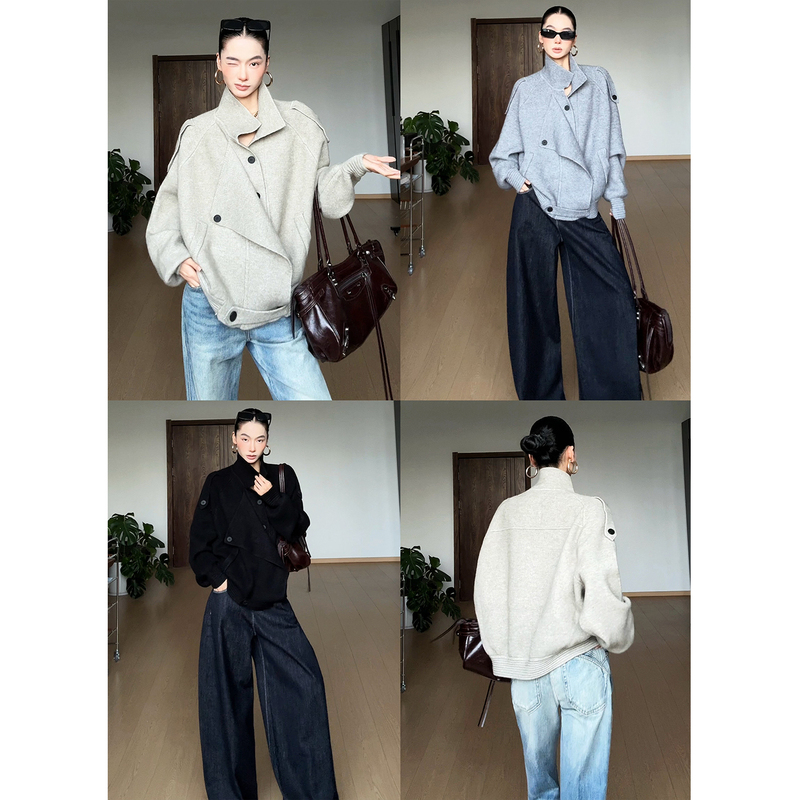 Cizzlemore【Wilderness Journey】New Autumn Short Style Jacket with Lapel Placket, Loose Fit, Casual and Versatile