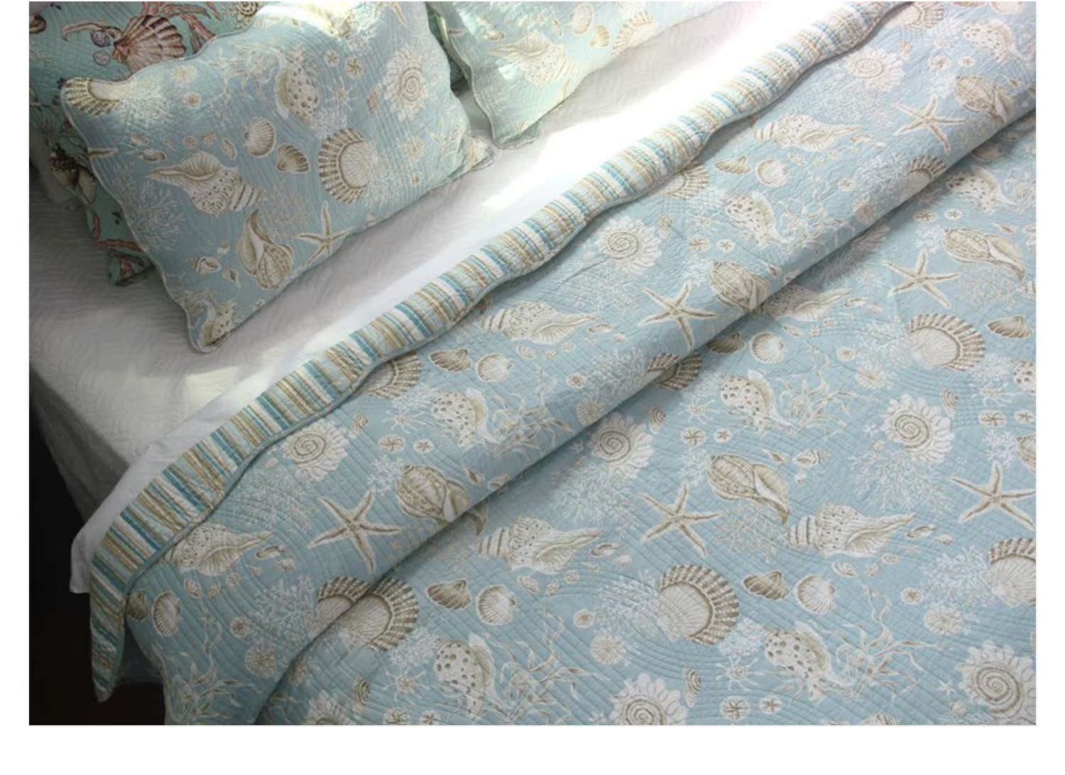 Solitary gió màu xanh đại dương xuất khẩu Continental Quilt ba mảnh giường bìa là mát mẻ vào mùa hè máy lạnh vận chuyển tăng gấp đôi - Trải giường tấm ra trải nệm