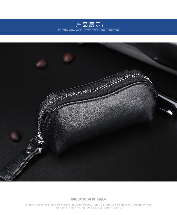 Scarecrow Key Case Leather Leather Leather Car Key Baotou Layer Leather New Unisex túi đựng chìa khóa oto