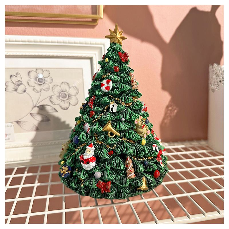 Edição limitada boutique árvore de Natal síncrona girando caixa de música de primavera decorações de Natal presentes_voghion.com