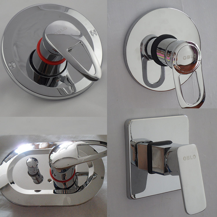 Full copper Two-style Entrance Wall Shower Body Water Mixing Valve Square Concealed Switch Valve Tap Accessories