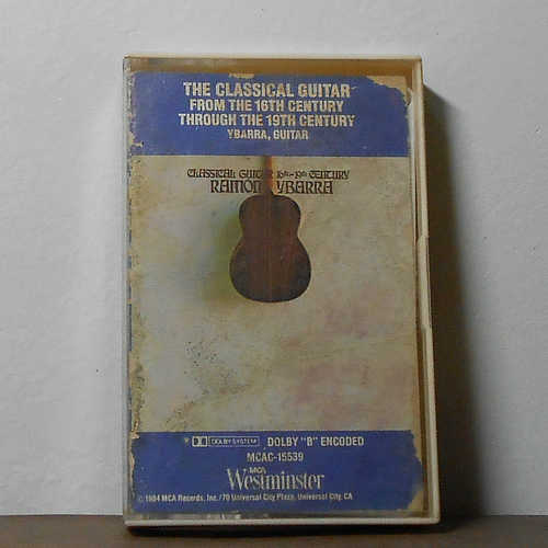 Guitar song THE CLASSICAL GUITAR old cassette tape card with a
