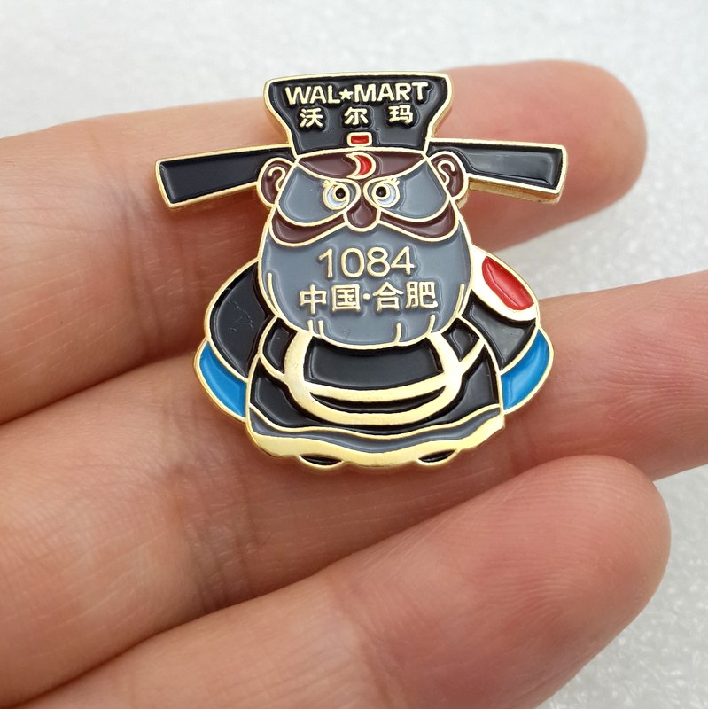 Wal-Mart badge Hefei store commemorative badge brooch