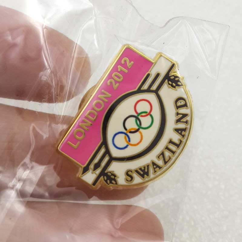 2012 London Olympics badge Swaziland sports delegation national team NOC medal