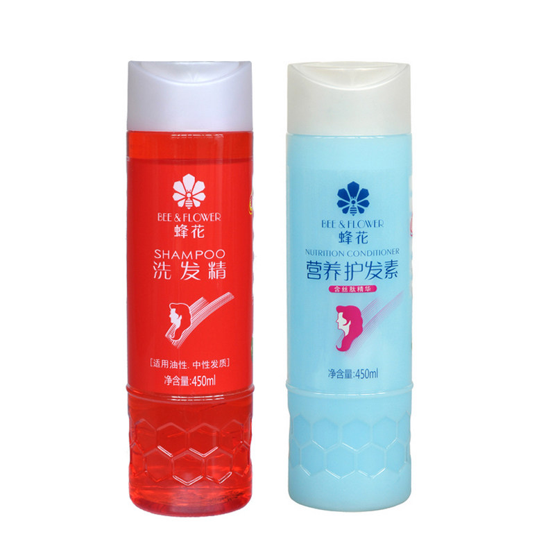 Bee flower hair conditioner shampoo suit clear and smooth control oil soft and smooth to shavings and shavings and hair care and hair care and no silicone oil wash