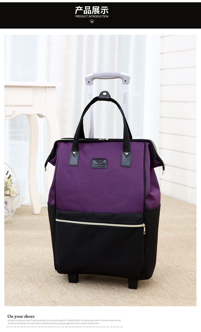 Mới xe đẩy túi du lịch nữ xách tay ánh sáng công suất lớn túi duffel khoảng cách ngắn lên máy bay du lịch Oxford túi vải mềm túi du lịch giá rẻ