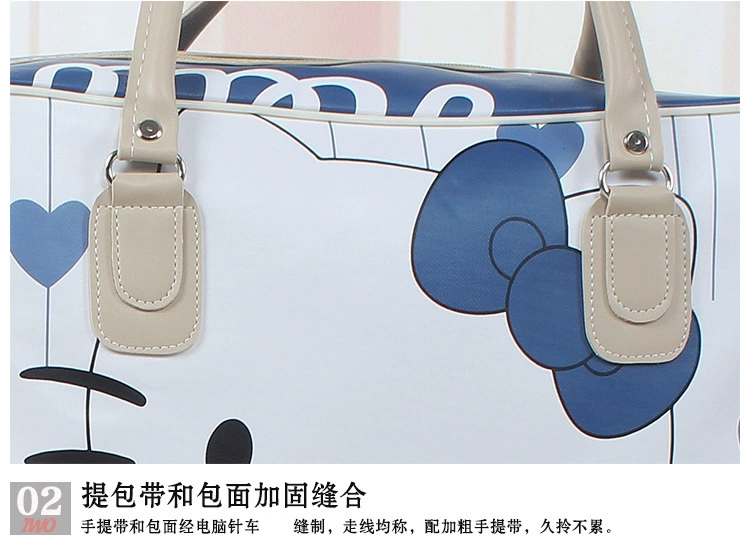 Túi du lịch nữ dễ thương túi xách không thấm nước khoảng cách ngắn du lịch vuông hoạt hình nhẹ Messenger túi đơn giản phiên bản Hàn Quốc túi du lịch mini