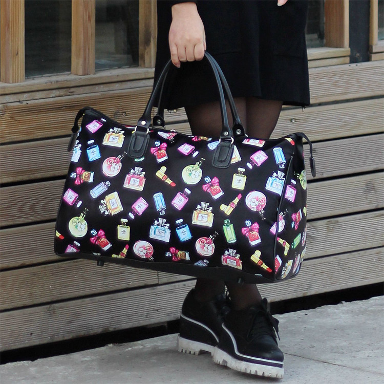 New travel bag women's hand luggage bag waterproof large-capacity travel bag short-distance travel bag cartoon little monster bag - Taobao