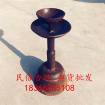 Nostalgic retro decorated iron decorated ghee lampstand decorated with lamps decorated with lights and meditation tea ceremony