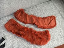 Handle special accessories real hair rabbit hair fake collar hair collar DIY orange khaki