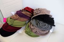 100% wool wool wool tweed flower hat multicolor