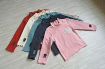 Han Dan autumn and winter comfortable grinding cotton fungus roll stand collar base shirt plus velvet multi-color baby men and women